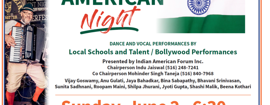 Indian American Night June 2nd 2019